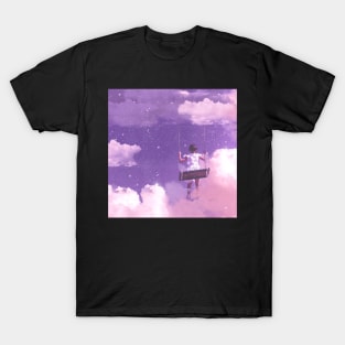 Girl Swinging in the Clouds T-Shirt